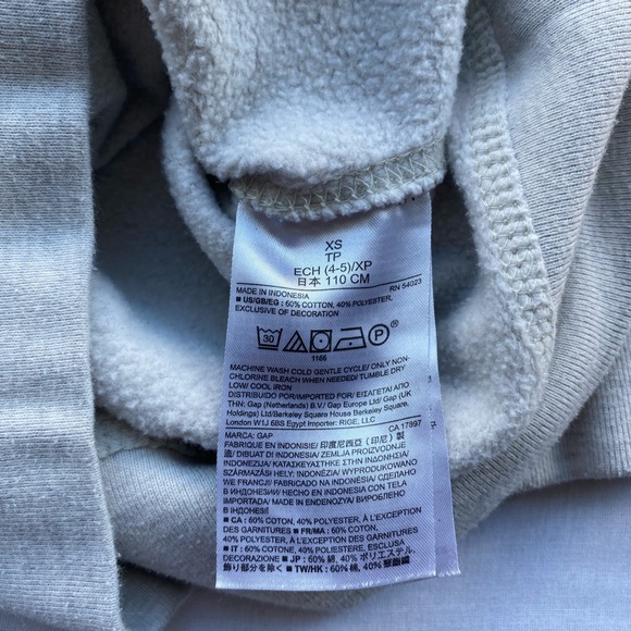 (2 for $25) GAP KIDS junior fleece lined sweatshirt - Picture 8 of 8